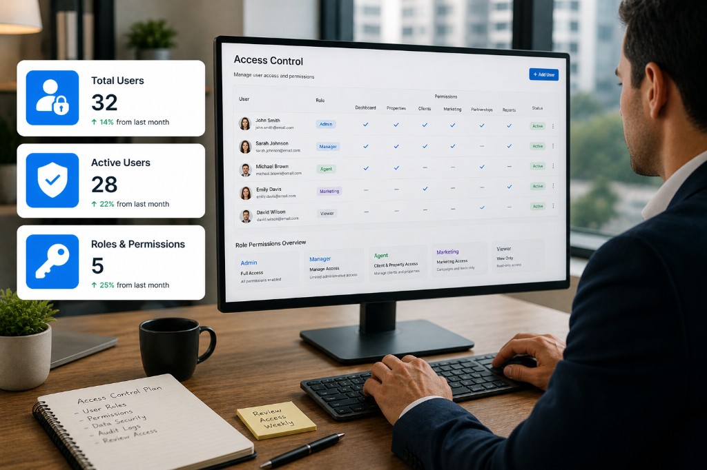 Estactics access control and role-based permissions dashboard